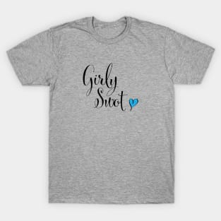 Girly swot (blue heart) T-Shirt